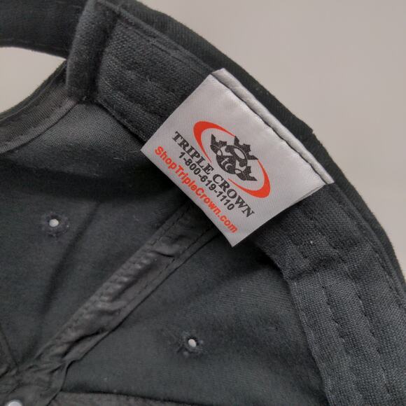 Hollow Contracting The Max Hat Strapback Cap OSFA Black Embroidered Logo - Picture 10 of 12